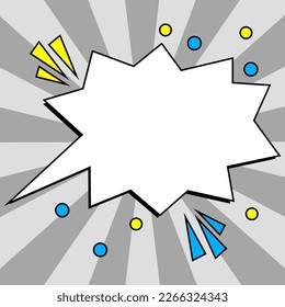 Comics Design Frames. Beautiful Photo Frame Set With Boom Bubbles For Design Collage, Funny Cute Comic Photos Collection For Kids, Design Drawing