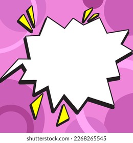 Comics Design Frames. Beautiful Photo Frame Set With Boom Bubbles For Design Collage, Funny Cute Comic Photos Collection For Kids, Design Drawing