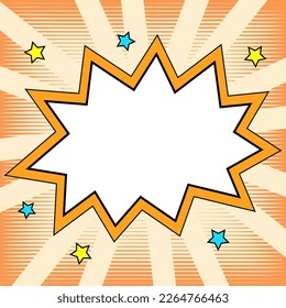 Comics Design Frames. Photo Frame Set With Explosion Bubbles For Add Collage, Funny Cute Comic Photos Collection For Promotion