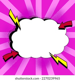 Comics Design Frames. Photo Frame Set With Explosion Bubbles For Add Collage, Funny Cute Comic Photos Collection For Promotion