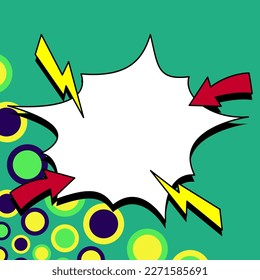 Comics Design Frames. Photo Frame Set With Explosion Bubbles For Add Collage, Funny Cute Comic Photos Collection For Promotion