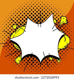 Comics Design Frames. Photo Frame Set With Explosion Bubbles For Add Collage, Funny Cute Comic Photos Collection For Promotion