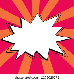 Comics Design Frames. Photo Frame Set With Explosion Bubbles For Add Collage, Funny Cute Comic Photos Collection For Promotion