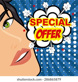 Comics design over colorful background, vector illustration.