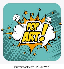 Comics design over colorful background, vector illustration.