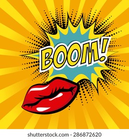 Comics design over colorful background, vector illustration.