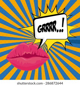 Comics design over colorful background, vector illustration.