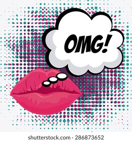 Comics design over colorful background, vector illustration.