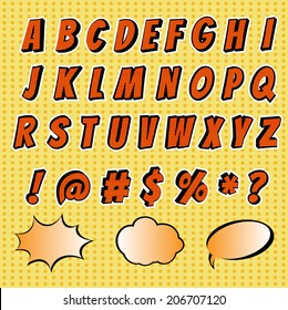comics fonts style alphabet collection set vector