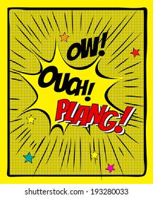 Comics frame, pop-art style blank layout template, illustration vector design.