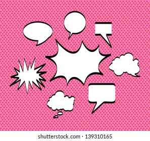 comics icons over pink background vector illustration