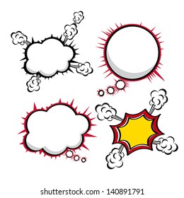 comics icons over white background vector illustration