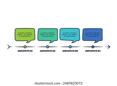 Comics infographic with 4 steps, options, parts or processes. Business data visualization. Creative infographic template