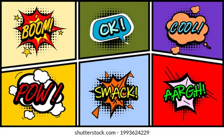 Comics Page Comic Book Sounds On Stock Vector (Royalty Free) 1993624229 ...