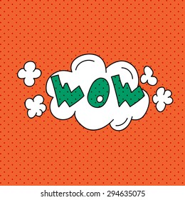 Comics pop art style blank layout template with clouds beams. Concept vector for web and mobile applications.