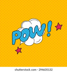 Comics pop art style blank layout template with clouds beams. Concept vector for web and mobile applications.