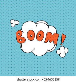 Comics pop art style blank layout template with clouds beams. Concept vector for web and mobile applications.