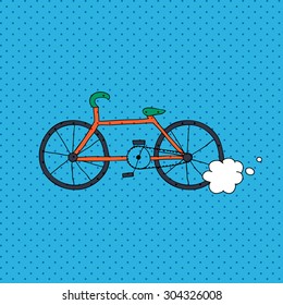 Comics pop art style blank layout template with clouds beams. Concept vector for web and mobile applications.