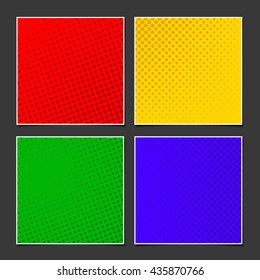 Comics pop-art style blank layout template background vector illustration
