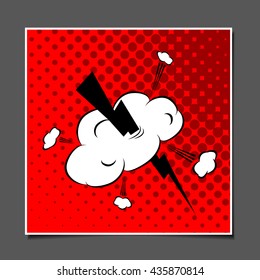 Comics pop-art style blank layout template background vector illustration
