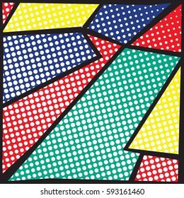 Comics pop-art style blank layout template background vector illustration