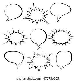 Comics pop-art style blank layout template background vector illustration