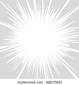 Efectos gráficos de Líneas de velocidad radiales de cómics. Vector