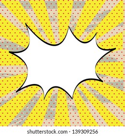 comics signal over yellow background vector illustration