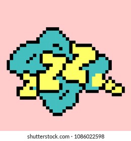Comics Speech Bubble in pixel art vector illustration
