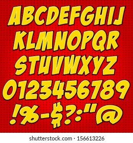 comics style alphabet collection set