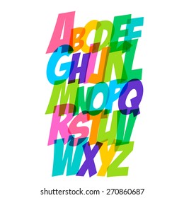 comics style alphabet collection set 