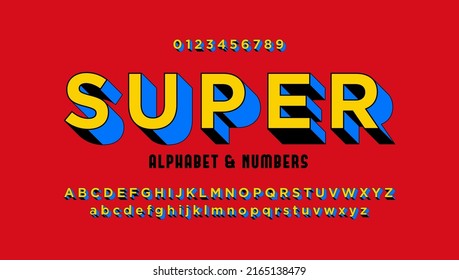 Comics Style Font Alphabet Letters Numbers Stock Vector (Royalty Free ...