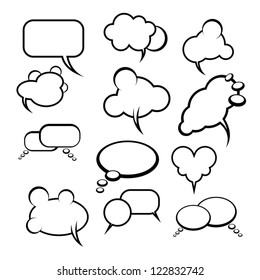 Comics style speech bubbles / balloons on background