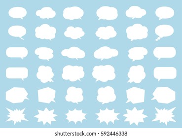Comics style speech bubbles. icons set  Vector EPS10.