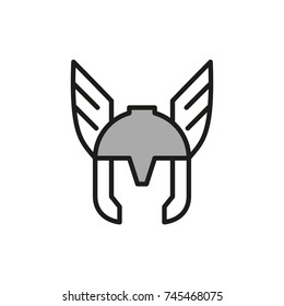 Comics Superhero mask. Vector line style illustration