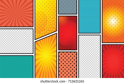 Comics Template. Vector Comic Book Illustration.