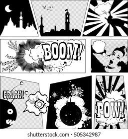 Comics Template. Vector Illustration.