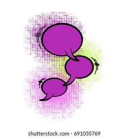 Comics template. Vector retro comic book speech bubble illustration