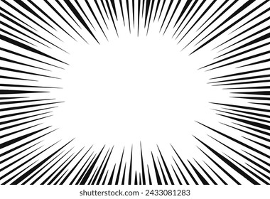 Comic-style Concentration Lines, Radial Background, Effect Illustration
