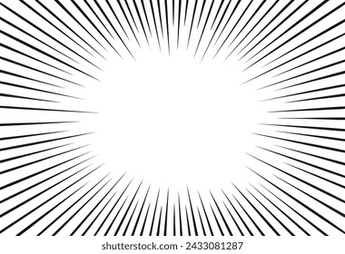 Comic-style Concentration Lines, Radial Background, Effect Illustration
