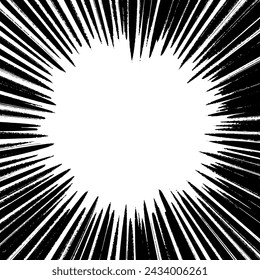 Comic-style Concentration Lines, Radial Background, Effect Illustration

