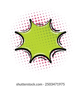 Bulle vocale de style comique avec motif de points en demi-teinte
