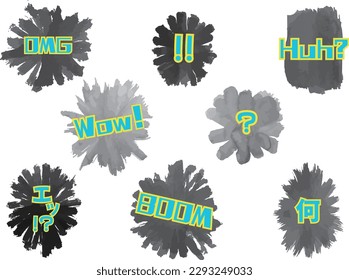 Burbuja del discurso al estilo de un comic con pinceladas de pincel ligero