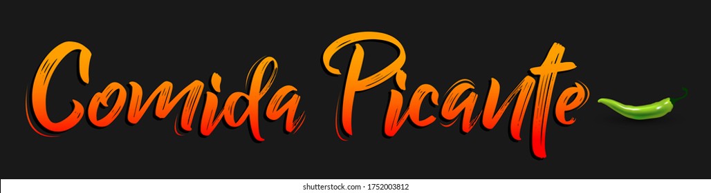 Comida Picante, Spicy Food Vector design.