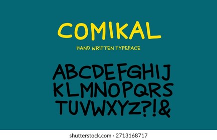 Comikal typeface design for your business