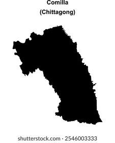 Mapa en blanco del distrito de Comilla
