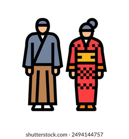 coming of age day japanese holiday color icon vector. coming of age day japanese holiday sign. isolated symbol illustration
