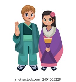 coming of age day man and woman illustration