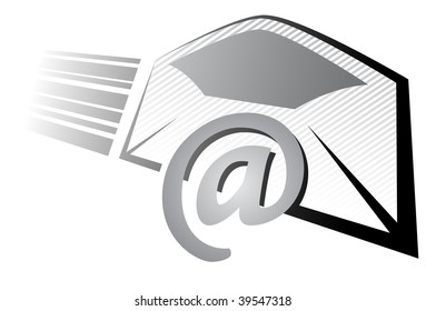 The in coming email. A vector. Without mesh.