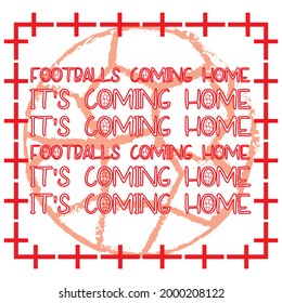 Its Coming Home  - Footballs Coming Home Vector Pattern